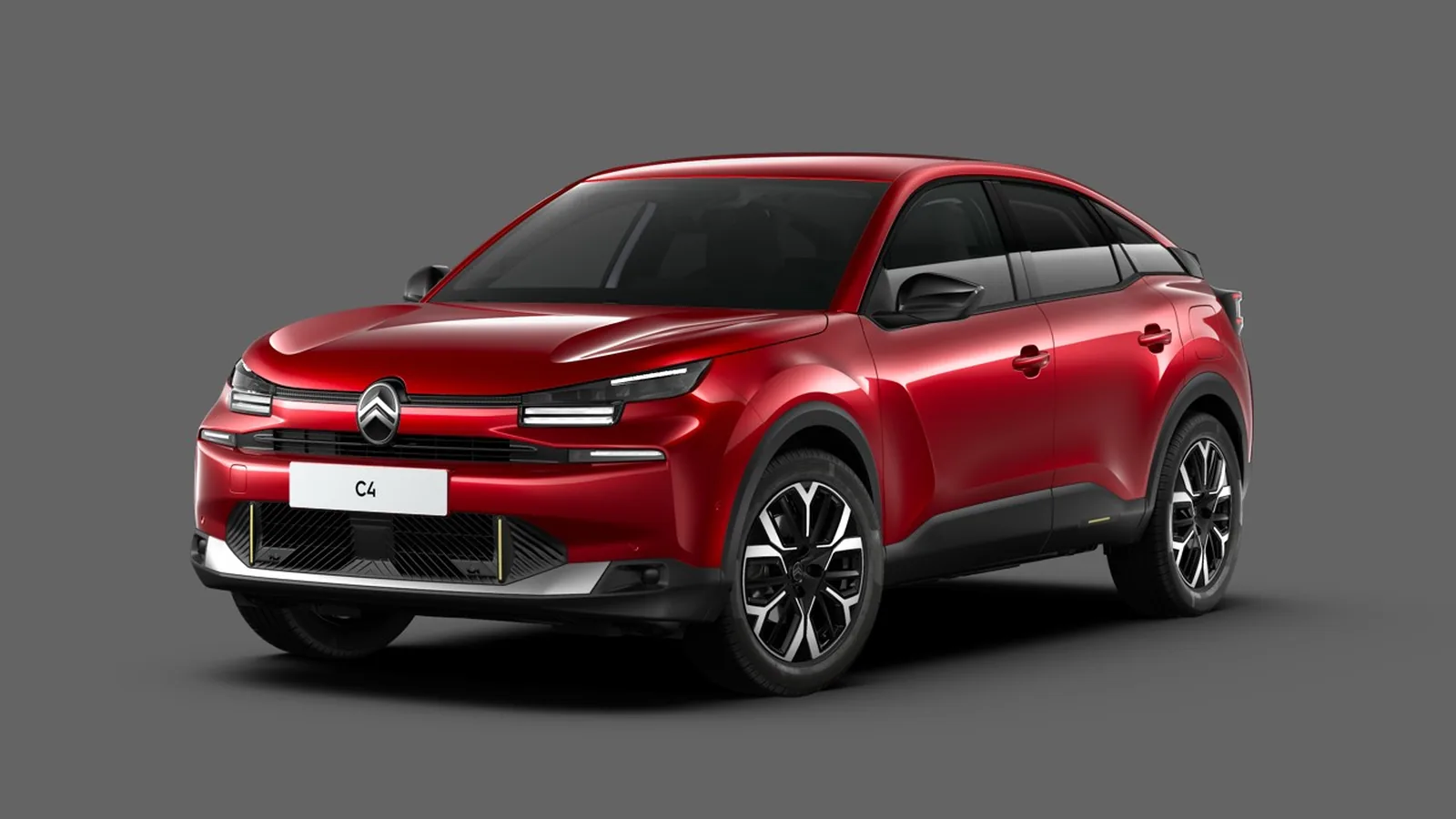 Nueva Citroën C4 2026 roja Elixir vista tres cuartos frontal