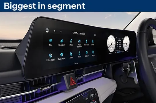 Integrierter Doppelbildschirm von 10,25 Zoll der Hyundai Accent