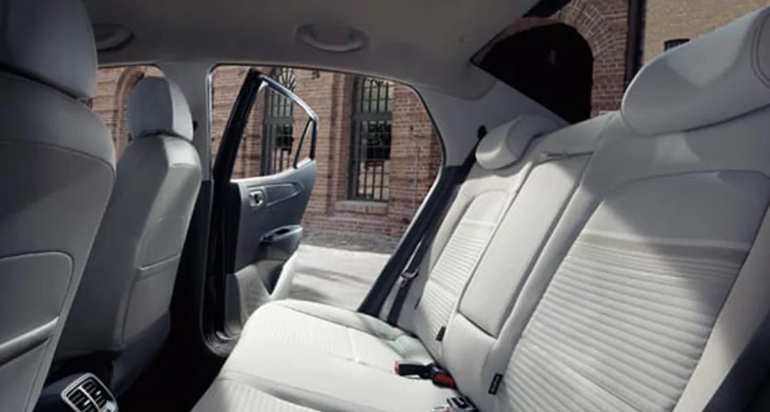 Rear seats of the Hyundai Grand i10 Sedan