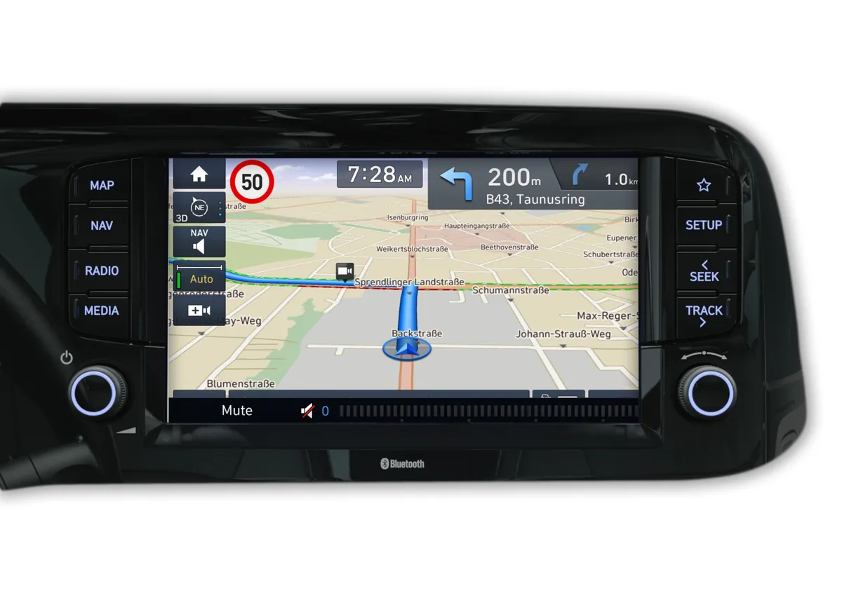 8-Zoll-Touchscreen mit Navigation der Hyundai i10