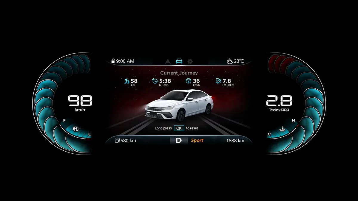 عداد رقمي 12.3 بوصة في MG5