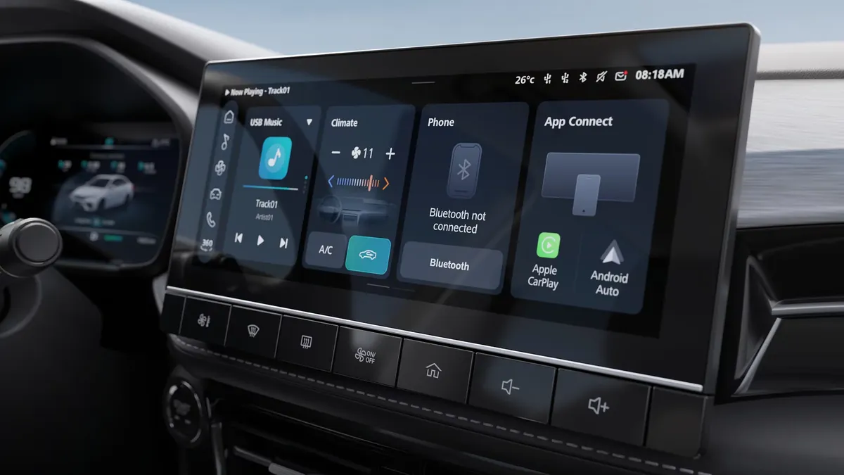 شاشة تعمل باللمس 10.25 بوصة في MG5 مع Apple CarPlay