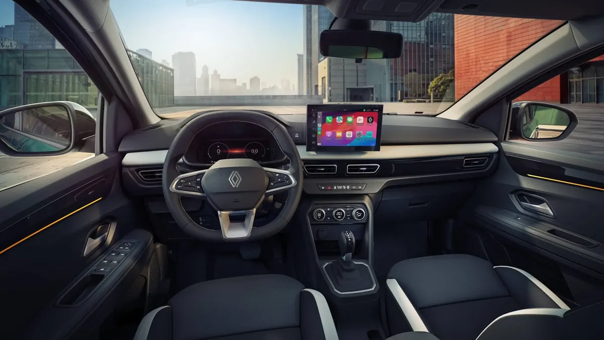 Armaturenbrett des Renault Kardian 2026 mit 10,1-Zoll openR link Bildschirm
