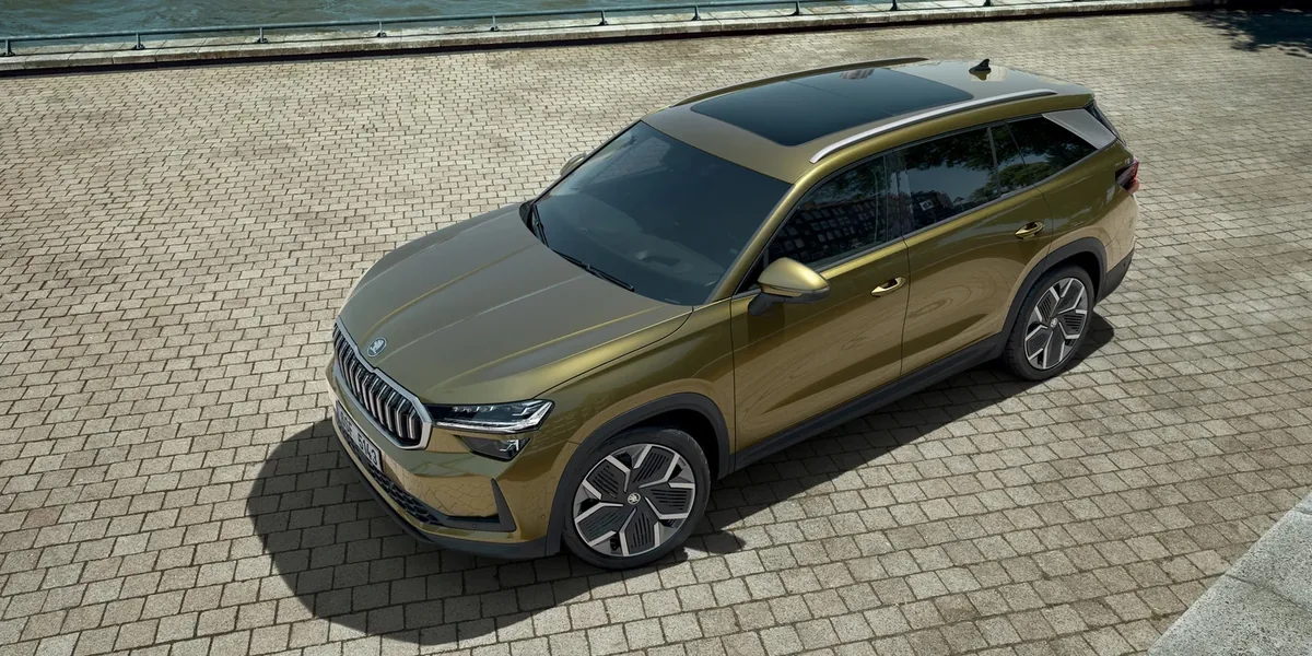 Škoda Kodiaq 2026 von oben gesehen, 4,76 m lang