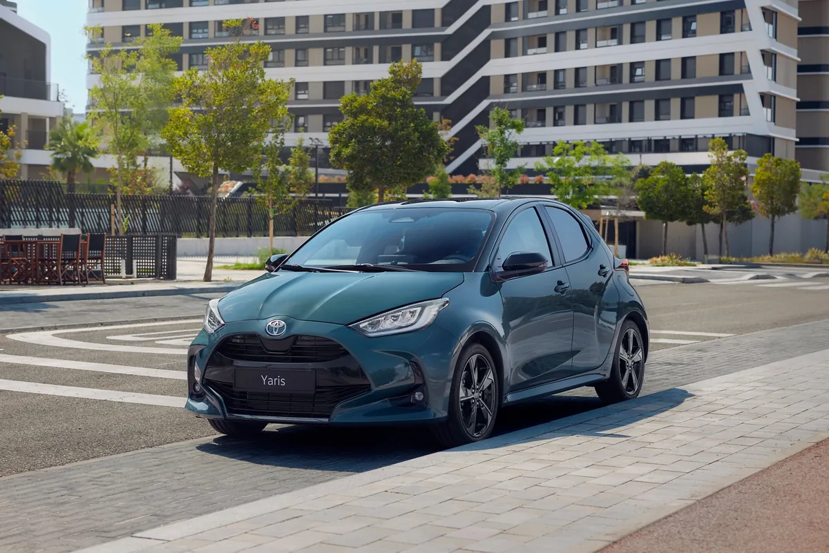 Front of the 2026 Toyota Yaris Hybrid, LED lights